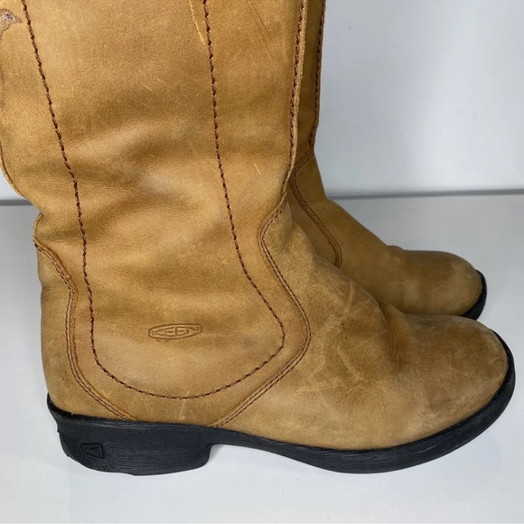 Keen Womens Tyretread Tall Riding Boots Snow Leather Waterproof Tan Size 7 - Picture 6 of 12